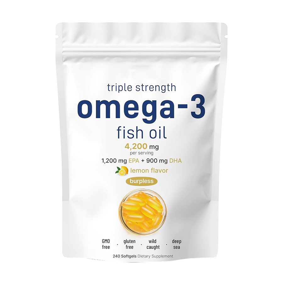 Потрійна сила риб’ячого жиру Omega 3 з мікроінгредієнтами Vitamin Angels